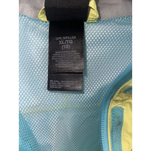 The North Face Girl's HyVent Yellow Waterproof Raincoat Hooded Jacket XL (18) - Picture 6 of 10